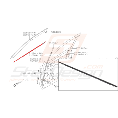 Lèche vitre avant pour subaru forester SJ5 2018