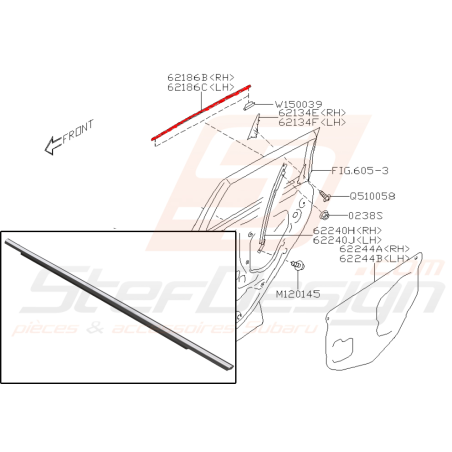 Lèche vitre arrière pour subaru forester SJ5 2018