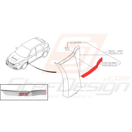 Monogramme pour subaru STI 2011-201431015