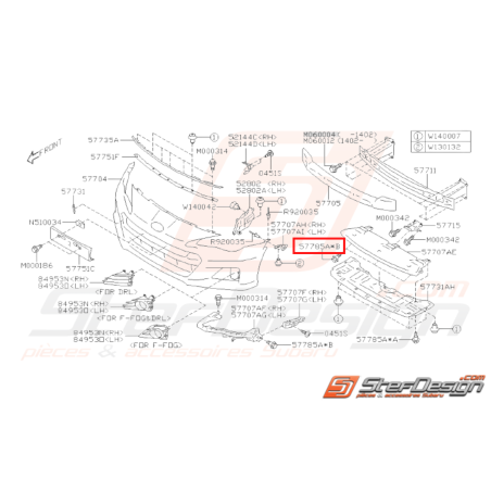 Vis support antibrouillard Origine Subaru GT 1993-1998 BRZ 2013-201931072