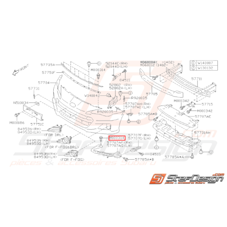 Vis de fixation de pare choc avant SUBARU BRZ / TOYOTA GT 8631073