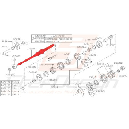 Arbre primaire pour subaru31081
