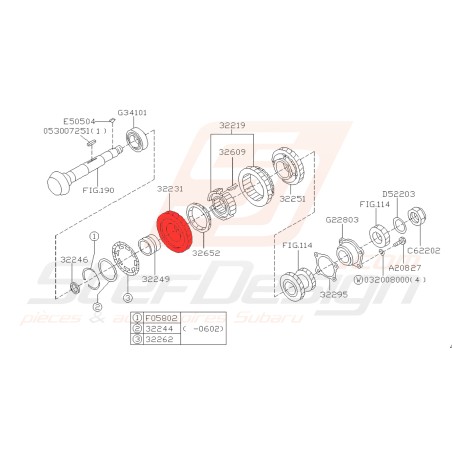 Pignon de 1er pour subaru31083