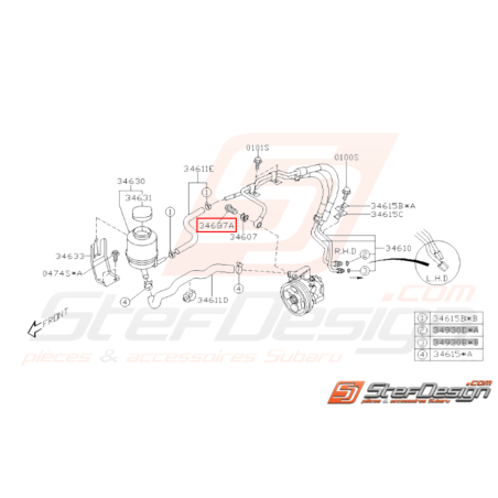 Boulon pompe de direction Subaru GT 97-00 WRX STI 01-1431106