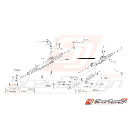 Goupille de rotule de Direction Origine Subaru IMPREZA / BRZ31137