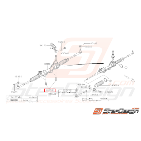 Vis de Renfort Sous Chassis Origine Subaru GT 93 - 00 WRX/STI 01-0731153
