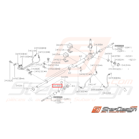 Rondelle d'arrêt Rotule axiale SUBARU WRX  STI 03-0431174