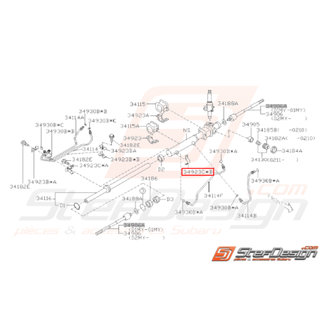 Attache Boitier Roulement Origine Subaru GT 98-00 WRX STI 01-0431178