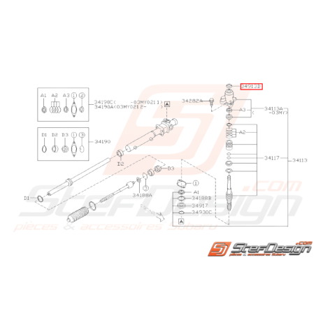 Cache Poussière Origine Subaru GT 08/98 - 00 WRX STI 01-0431187