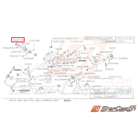 Tige de Pédale Origine Subaru GT 1998-2000 WRX STI 2001-2014 BRZ 2013-201931226
