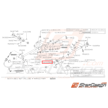 Manchon Pédale de Frein Origine Subaru GT 98-00 WRX STI 01-14 BRZ 13-1931235