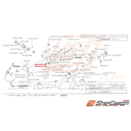 Butée Pédale Accélération Origine Subaru GT 93-00 WRX STI 01-14 BRZ 13-1931238