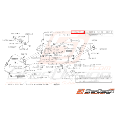 Écrou Origine SUBARU GT WRX STI31243