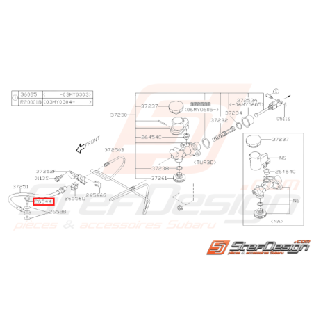 Vis banjo étrier frein arrière Origine Subaru FORESTER 97-02 GT 93-00 WRX STI 01-14 BRZ 13-1931277