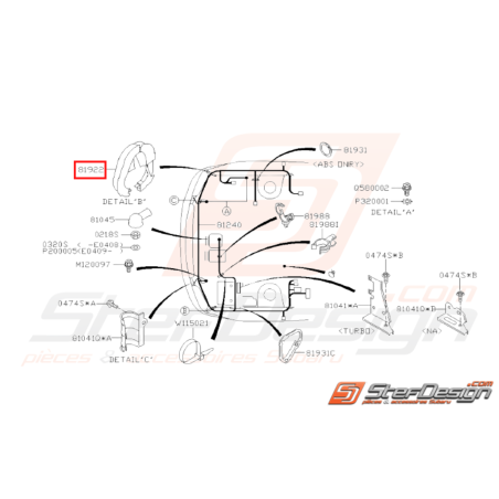 Bouchon Passe Fil Origine Subaru WRX STI 2001 - 200731342