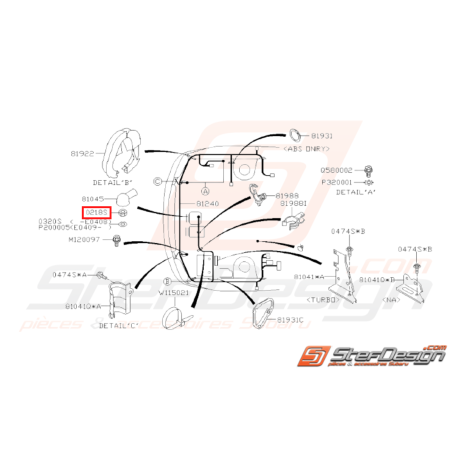 Support Stabilisateur Gauche Origine Subaru WRX STI 2001 - 200731343