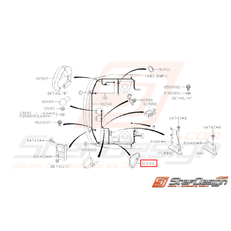 Protecteur de rebord Moteur Origine Subaru WRX STI 2001 - 200531360