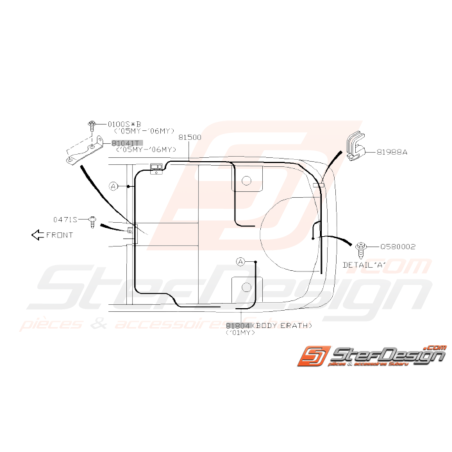 Schéma Faisceau Electrique Arrière Origine Subaru WRX STI 01 - 0731371