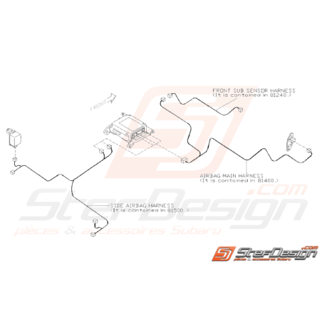 Schéma Faisceau Electrique Harnais Air Bag Origine Subaru WRX STI 01-07 (plus fabriqué)31378