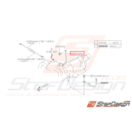 Câble de masse Origine Subaru GT 1999 - 2000 WRX 2001 - 200531392