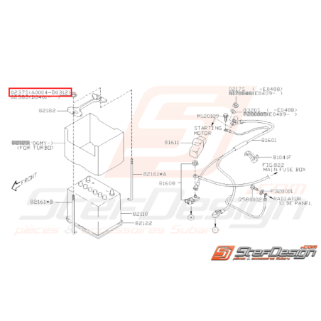 Écrou Subaru Impreza GT WRX STI31397