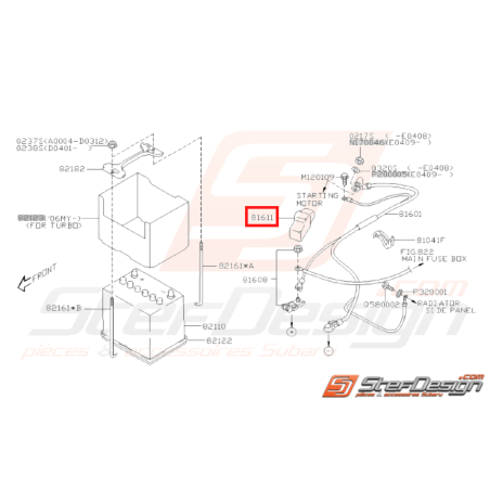 Soufflet Batterie Origine Subaru WRX STI 2001 - 200731399