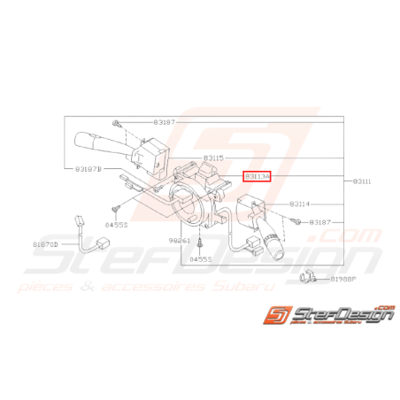 Support Commodo Origine Subaru WRX 2005 - 2007 STI 2004 - 200731463