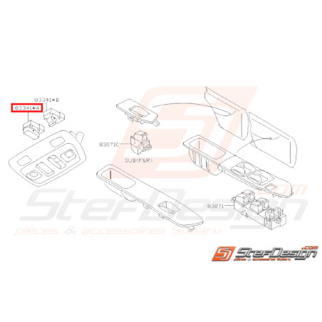 Interrupteur Toit Ouvrant Origine Subaru WRX 2001 - 200731471