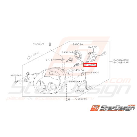 Ampoule Phare Feu de brouillard Origine Subaru WRX STI 01-0531508