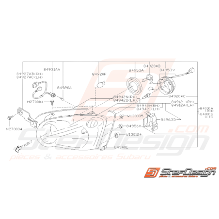 Schéma Phare Origine Subaru WRX STI 2003 - 200531513