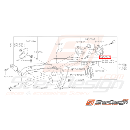 Ampoule Phare Feu de brouillard Origine Subaru WRX STI 01-0531518