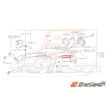 Clip de Feu Avant Origine SUBARU 2.0R Atmo 2005 WRX STI 03-0731526