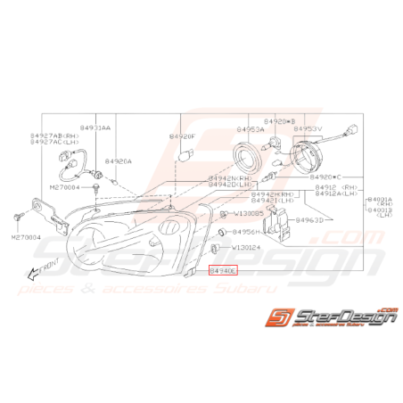 Garniture Phare Origine Subaru WRX STI 2003 - 200531529