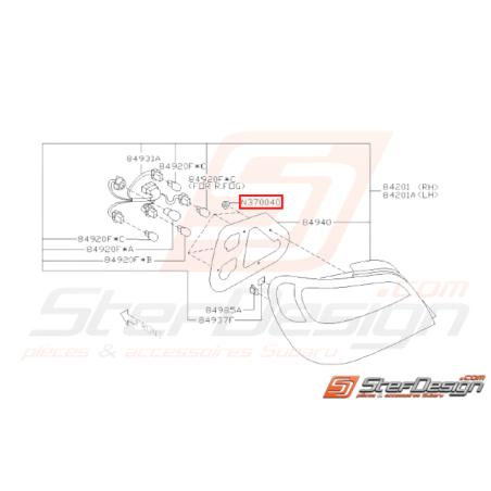 Ecrou embase Origine Subaru GT 97-00 WRX STI 01-07 BRZ 13-1931541