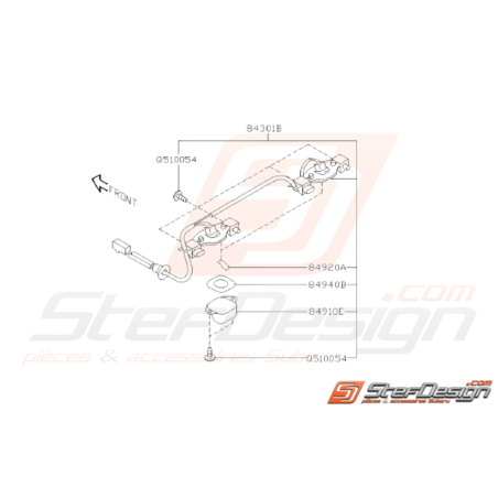 Schéma Eclaire-Plaque Origine Subaru WRX STI 2001 - 200731553