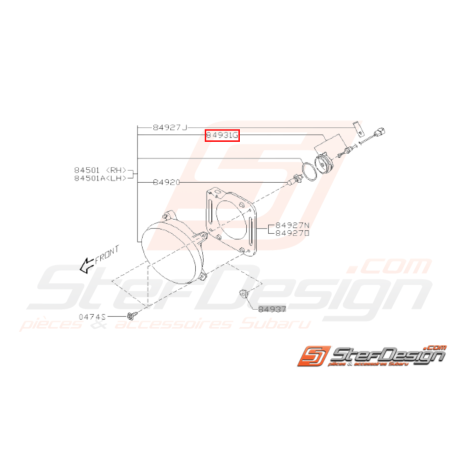 Douille Complète Feu Antibrouillard Origine Subaru WRX 01-0231559