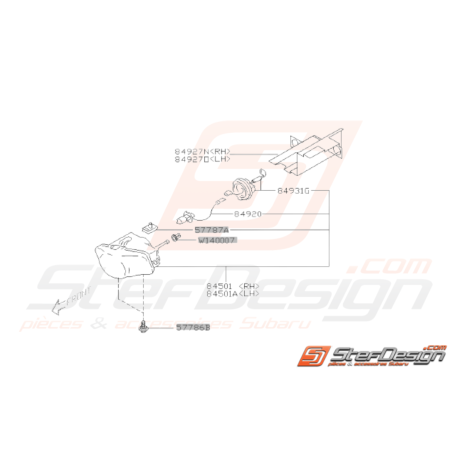 Schéma Feu de brouillard Arrière NA Origine Subaru WRX STI 03 - 0531567