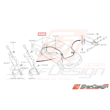 Bande Cordon de Carburant Origine Subaru GT 00 WRX STI 03-0731621