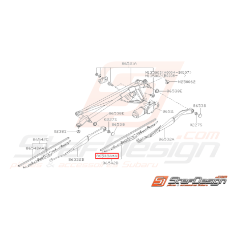 Caoutchouc Essuie-Glace Conducteur Origine Subaru WRX STI 01-0731631