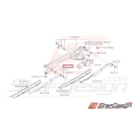 Couvercle Arbre Essuie-Glace Origine Subaru WRX STI 2001 - 200731634