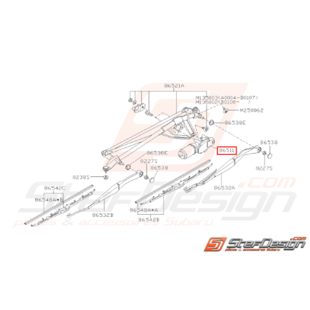 Moteur Electrique Essuie-Glace Origine Subaru WRX STI 2001 - 200231636