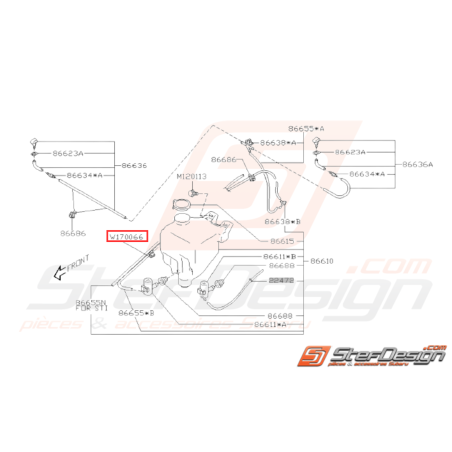 Batterie de Flexible Origine Subaru WRX STI 2003 - 200731654