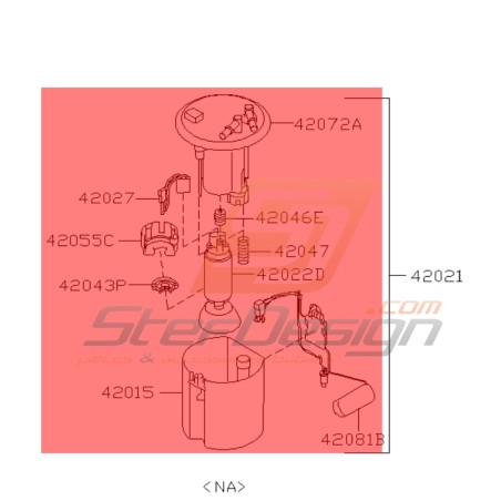 Pompe à essence complète pour Subaru forester SH 200831701