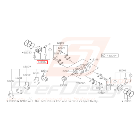 Piston Origine SUBARU STI 2006 - 201931716