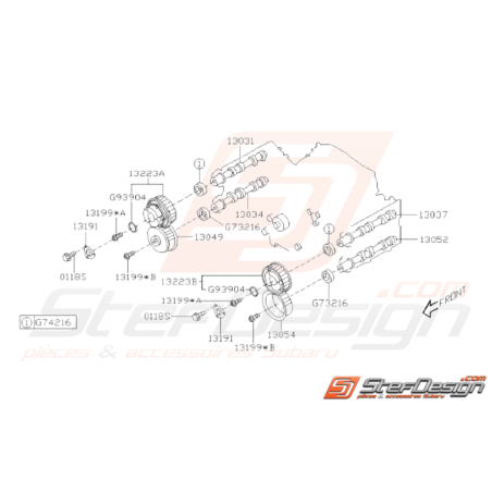 Schéma Arbre à cames Origine Subaru WRX STI 2006 - 200731718