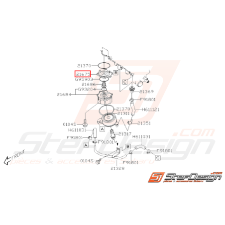 Adaptateur Refroidisseur d'Huile Origine Subaru WRX 06-07 FORESTER 05-0731739