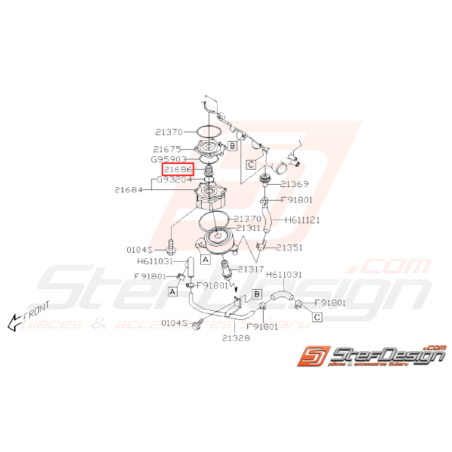 Connecteur Refroidisseur d'Huile Origine Subaru WRX 2006 - 200731740