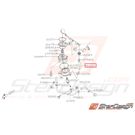 Durite Origine Subaru WRX 06-07 FORESTER 05-0731742