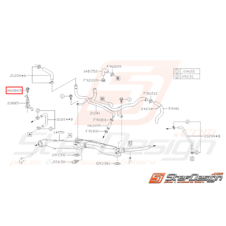 Vis origine Subaru GT WRX STI Forester Turbo31750