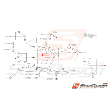 Tuyau Réservoir d'Eau Origine Subaru WRX 06-07 STI 06-14 FORESTER 05-0731752